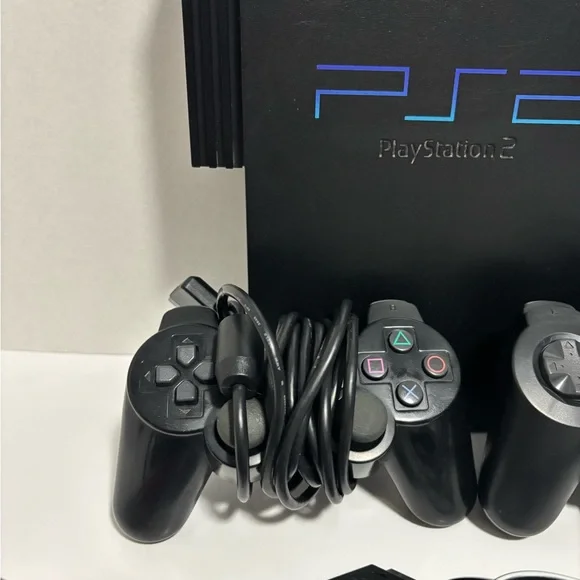 Ps2 console With 2 Controllers & 4 Games - Picture 3 of 10